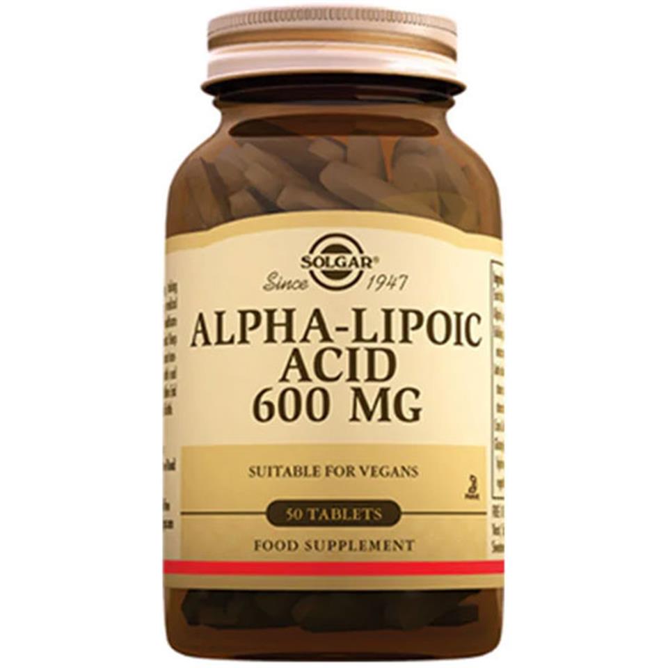 Solgar Alpha Lipoic Acid 600 Mg 50 Tablet Alfa Lipoik Asit Takviyesi