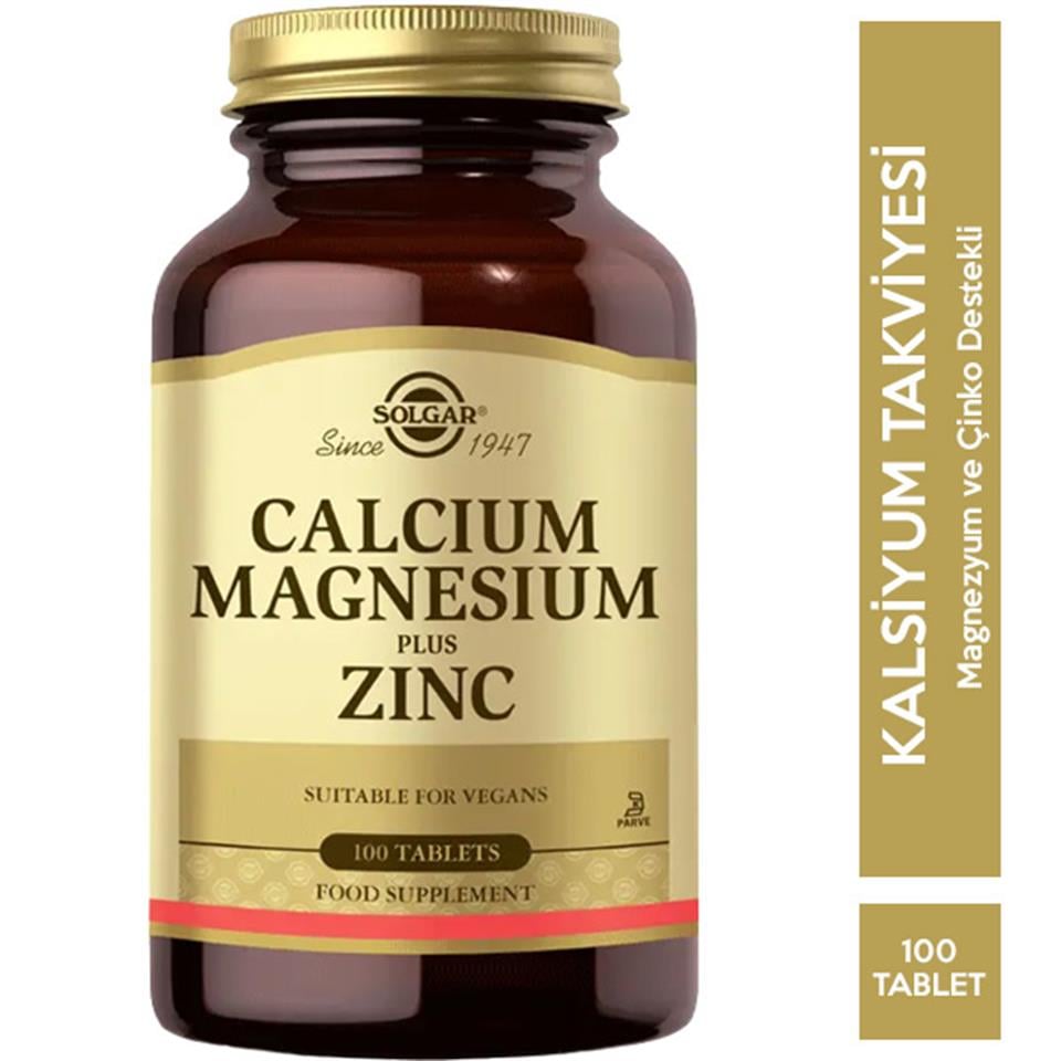 Solgar Calcium Magnesium Plus Zinc 100 Tablet