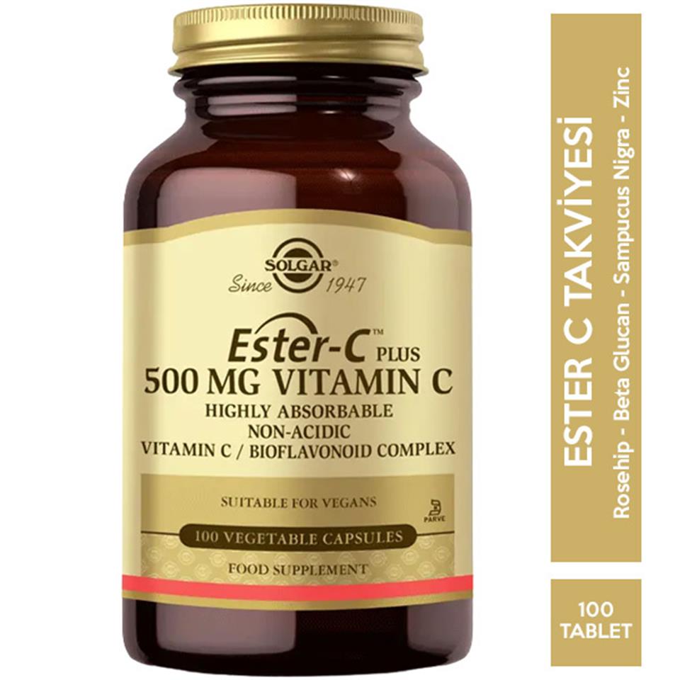 Solgar Ester C Plus 500 Mg 100 Tablet C Vitamini Takviyesi