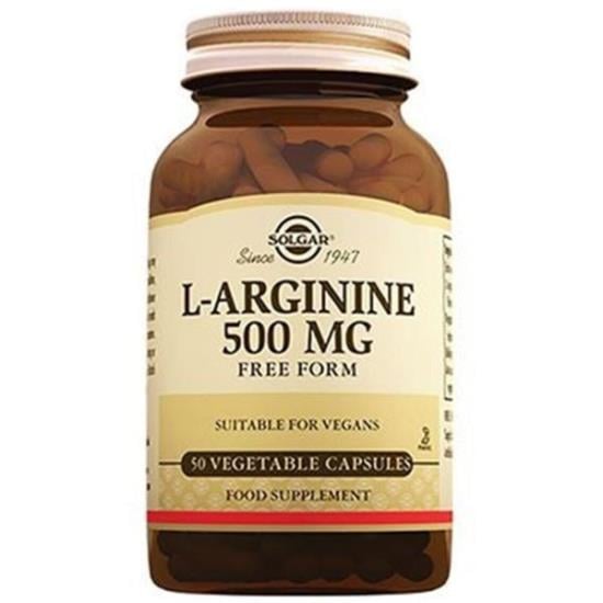 Solgar L-Arginine 500 Mg 50 Kapsül Amino Asit İçeren Gıda Takviyesi