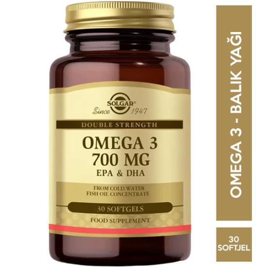 Solgar Omega 3 700 mg 30 Softjel Balık Yağı Takviyesi
