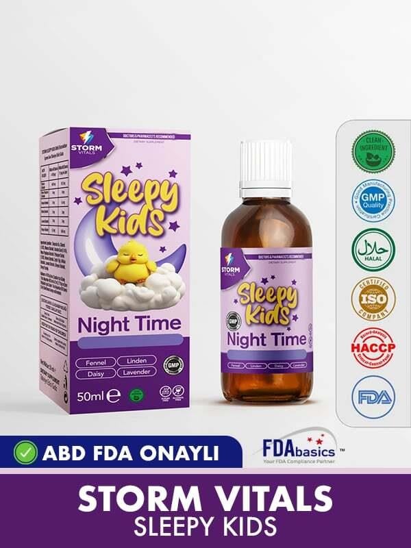 Storm Vitals Sleppy Kids Night Time Damla 50 ml