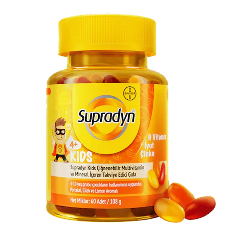 Supradyn Kids Çiğnenebilir Multivitamin 60 Form