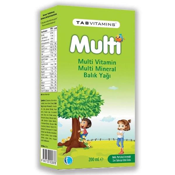 Tabvitamins Multi Multivitamin Mineral Balık Yağı 200 ml