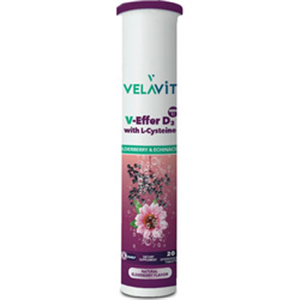 Velavit V Effer D3 with L-Cysteine 20 Efervesan Tablet
