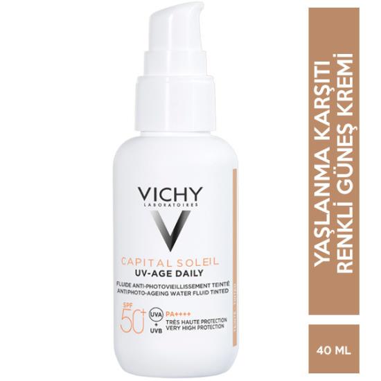 Vichy Capital Soleil UV Age Daily Tinted Spf 50 40 ML Yaşlanma Karşıtı Renkli Güneş Kremi