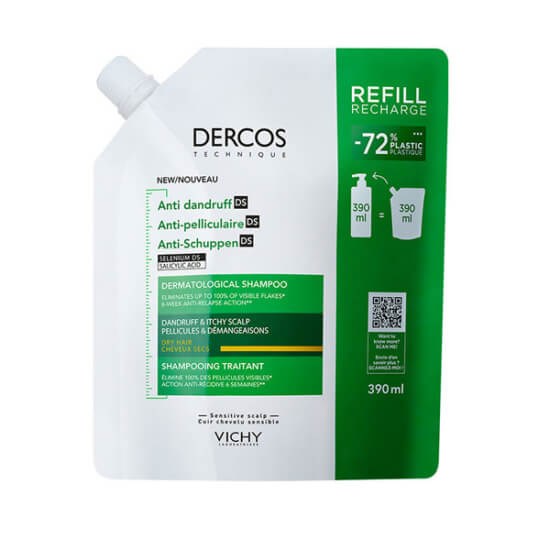 Vichy Dercos Anti Dandruff Kepek Karşıtı Şampuan 390 ml Kuru Saçlar İçin Refil