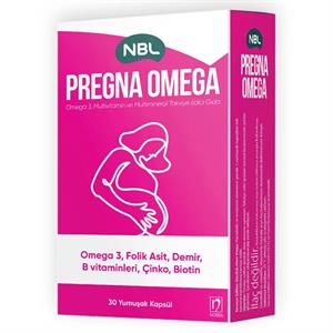 NBL Pregna Omega3,Multivitamin ve Multimineral 30 Yumuşak Kapsül