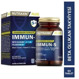 Nutraxin Immun S 60 Kapsül Beta Glukan Takviyesi