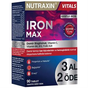 Nutraxin Iron Max 90 Tablet 3 Al 2 Öde