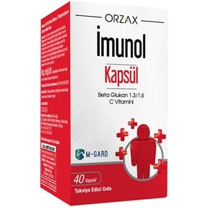 Orzax İmunol 40 Kapsül Beta Glukan ve C Vitamini Takviyesi