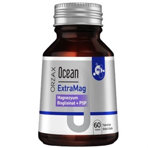 Orzax Ocean Extramag Magnezyum Bisglisinat P5P 60 Tablet