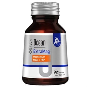 Orzax Ocean Extramag Magnezyum Malat P5P 60 Tablet