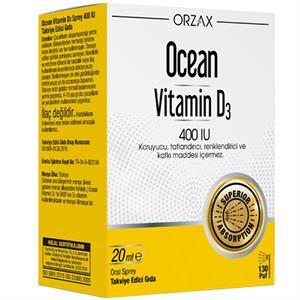 Orzax Ocean Vitamin D3 Sprey 400 IU 20 ML