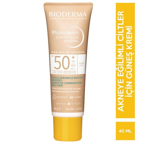 Bioderma Photoderm Cover Touch Very Light SPF 50 40 ML Renkli Güneş Kremi