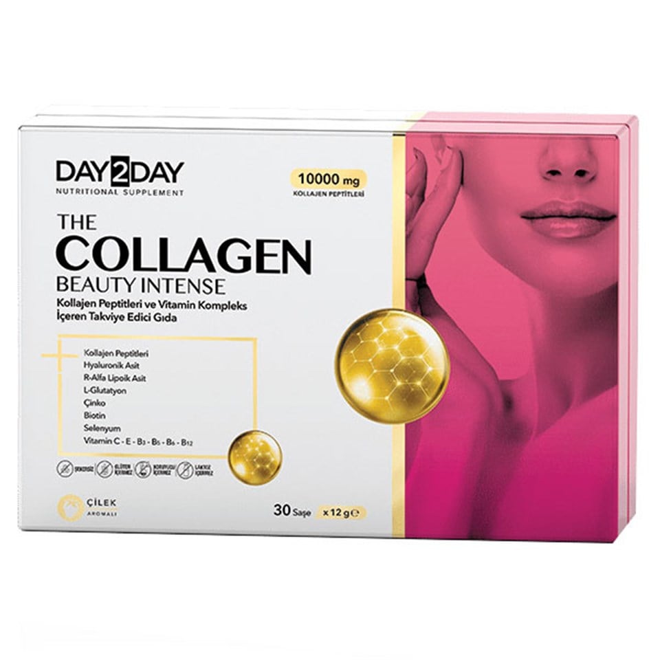 Day2day The Collagen Beauty Intense Çilek Aromalı 30 Saşe Kolajen Takviyesi