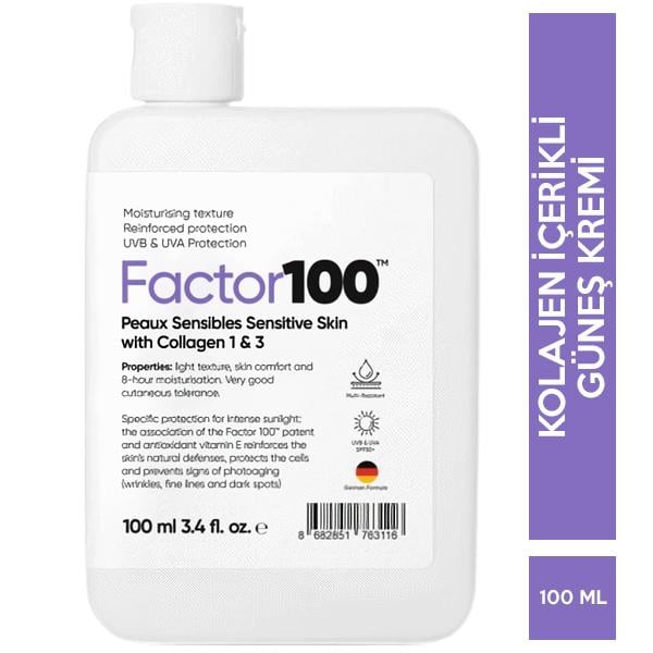 Factor 100 Ultra Nemlendirici Leke Karşıtı Yüksek Korumalı Spf 50 100 Ml