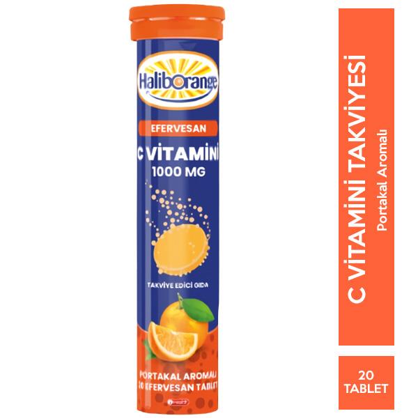Haliborange Portakal Aromalı C Vitamini Efervesan 20 Efervesan Tablet