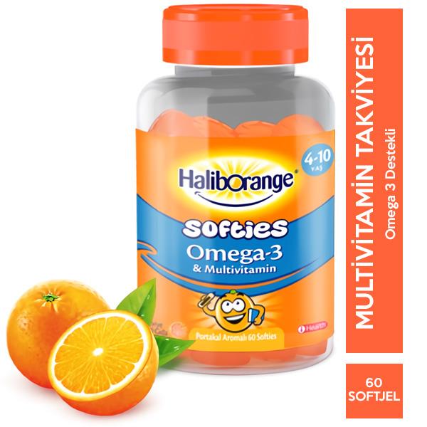 Haliborange Portakal Aromalı Omega 3 Destekli Multivitamin 60 Kapsül