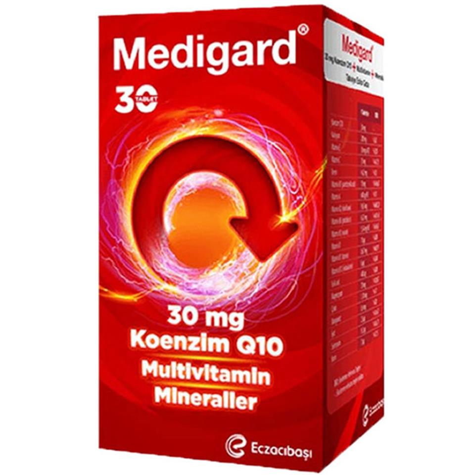 Medigard Koenzim Q10 Vitamin ve Mineral Kompleks 30 Tablet