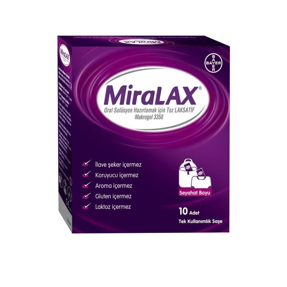 Miralax Oral Solüsyon Makrogol 3350 Tek Kullanımlık 10 Saşe