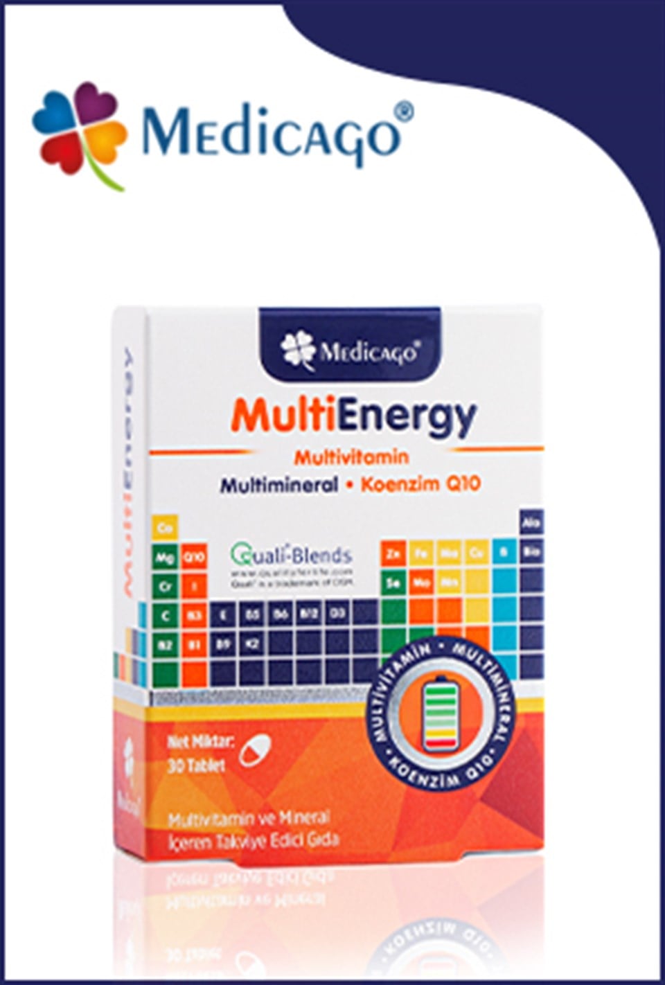MultiEnergy Multivitamin mineral Koenzim Q10 30 Tablet