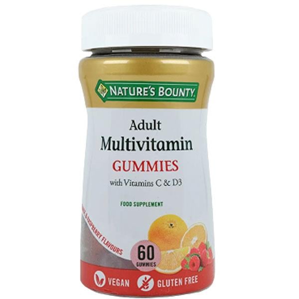 Nature's Bounty Adult Multivitamin Gummies with Vitamins C & D3 60 Çiğnenebilir Form