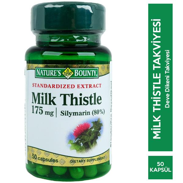 Nature's Bounty Milk Thistle 175 mg 50 Kapsül Deve Dikeni Takviyesi