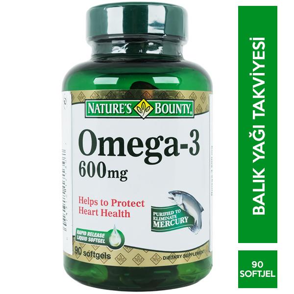 Nature's Bounty Omega 3 600 mg 90 Softjel
