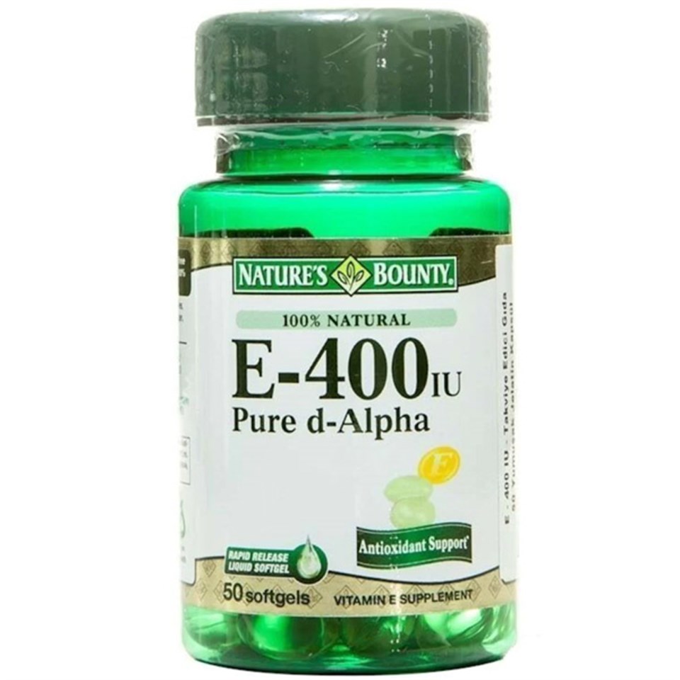 Nature's Bounty Vitamin E 400 IU 50 Kapsül