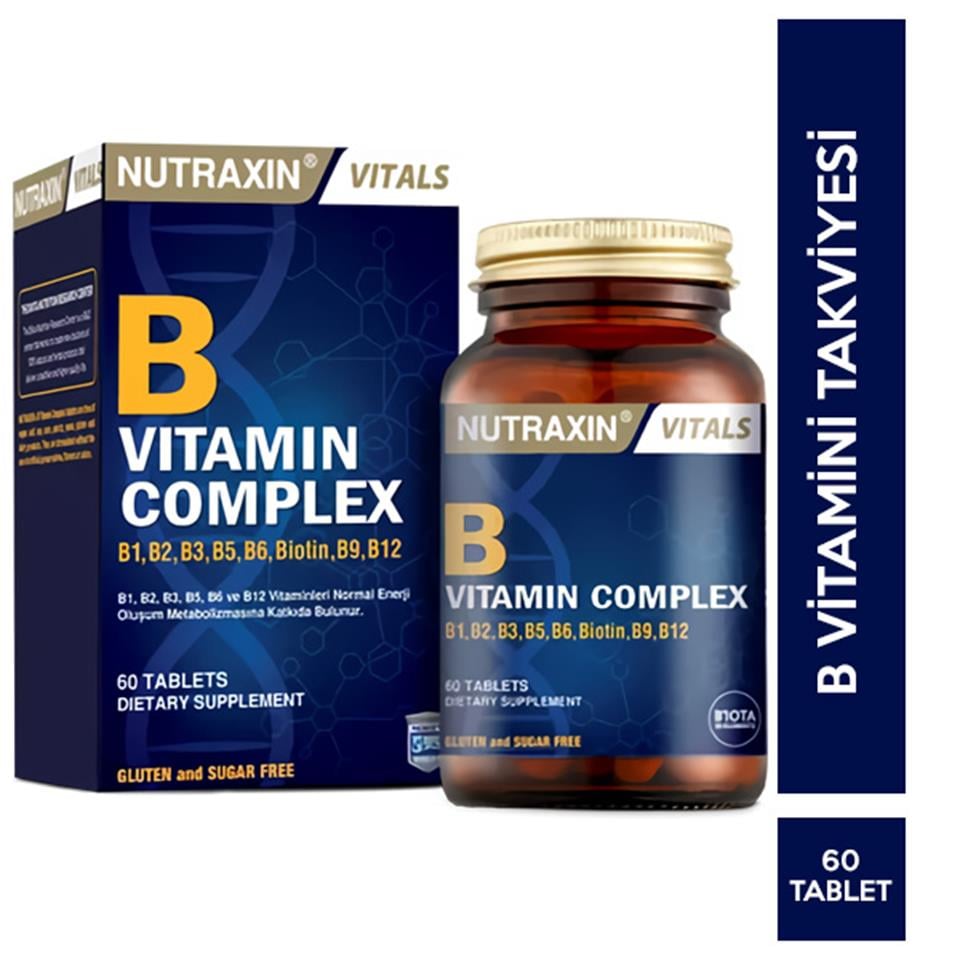 Nutraxin B Complex Vitamin 60 Kapsül