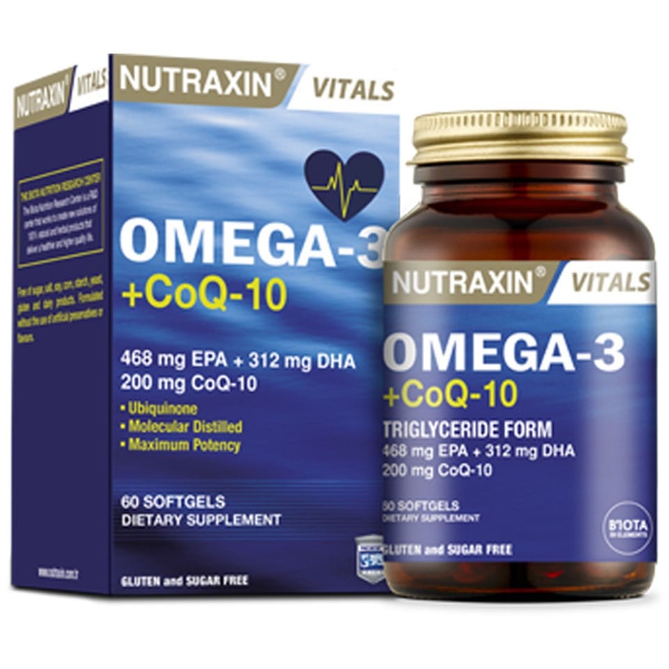 Nutraxin Omega3 CoQ 10 60 Kapsül Balık Yağı