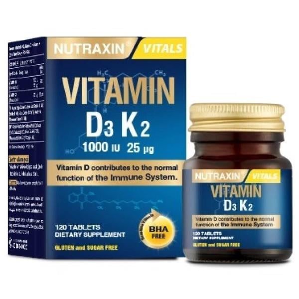 Nutraxin Vitamin D3K2 1000 IU 120 Tablet