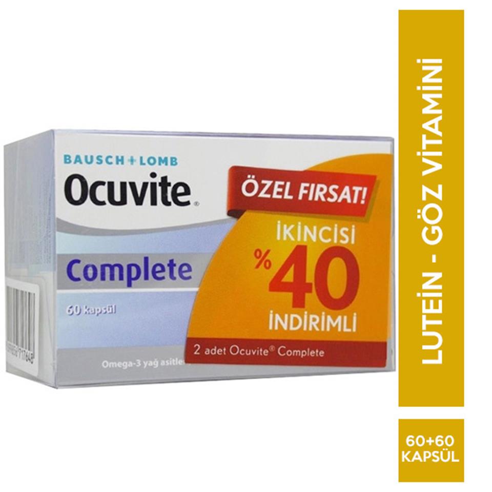 Ocuvite Complete 60 Kapsül 2li Paket Omega 3 Takviyesi