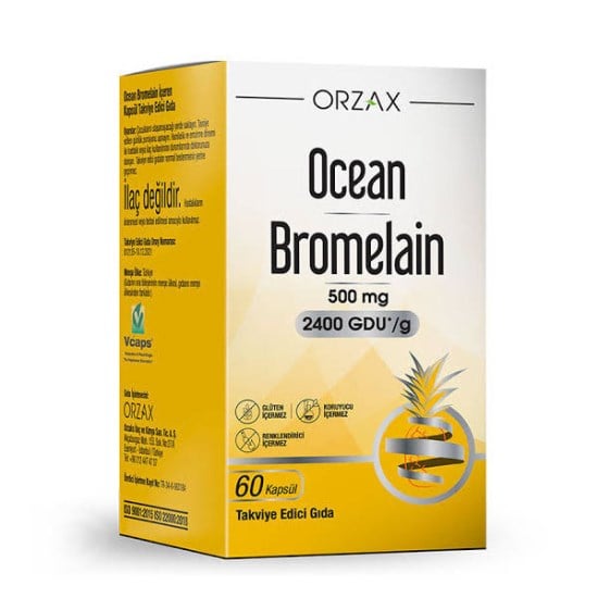 Orzax Ocean Bromelain 60 Kapsül
