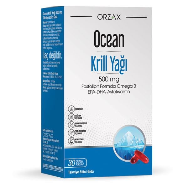 Orzax Ocean Krill Oil 30 Softjel Kapsül