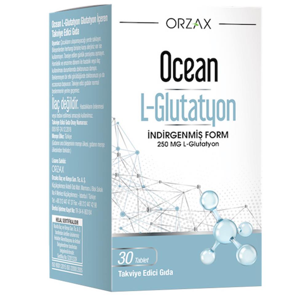 Orzax Ocean L Glutatyon 30 Tablet 250 mg Gıda Takviyesi