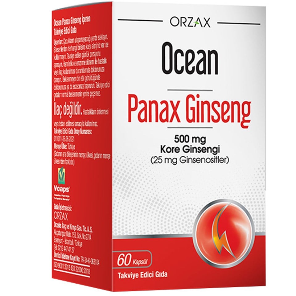 Orzax Ocean Panax Ginseng 60 Kapsül