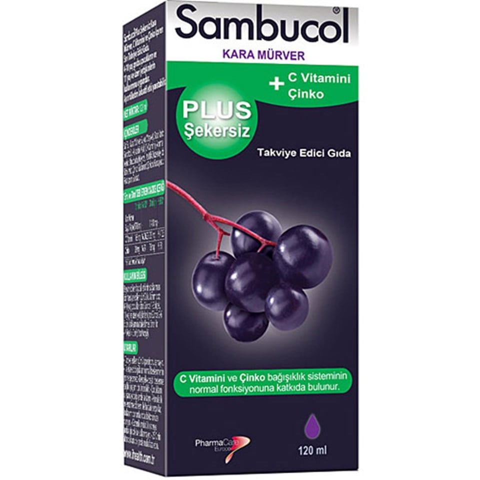 Sambucol Plus Şekersiz Takviye Edici Gıda 120 ml