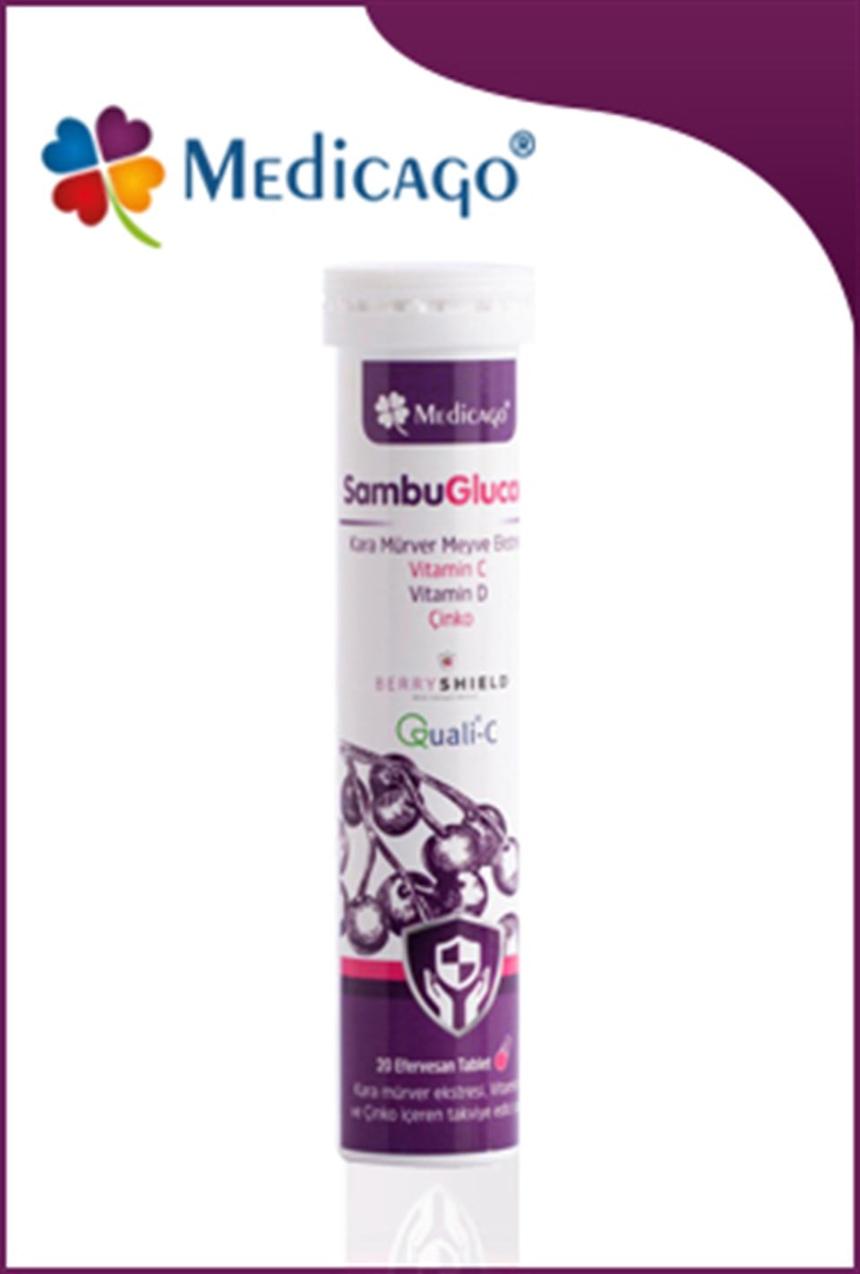 SambuGlucan Kara Mürver Ekstresi Vitamin C ve Çinko Tablet