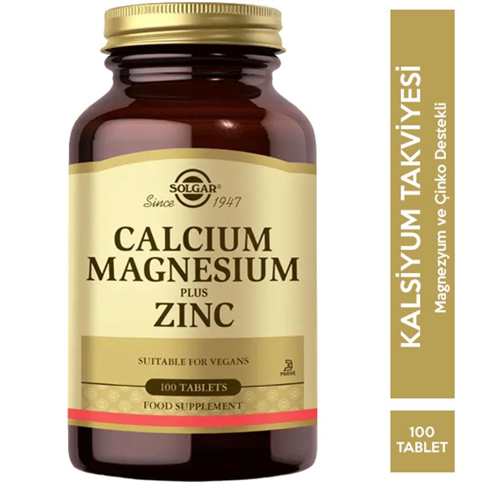 Solgar Calcium Magnesium Plus Zinc 100 Tablet