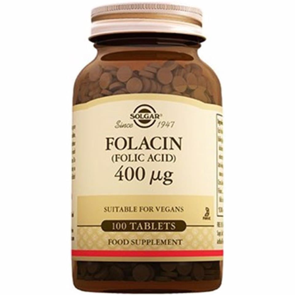 Solgar Folacin (Folic Acid) 100 Tablet Folik Asit Takviyesi