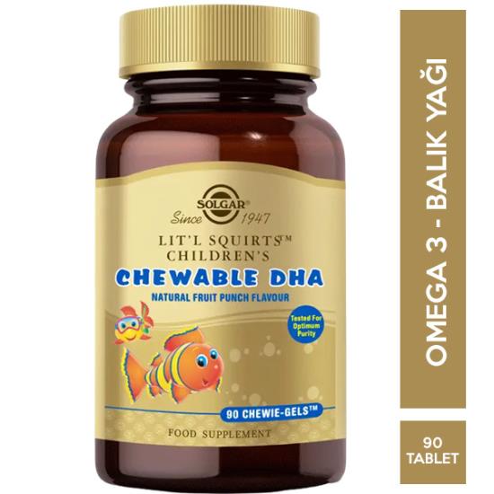 Solgar Litl Squirts Chewable DHA 90 Çiğnenebilir Tablet
