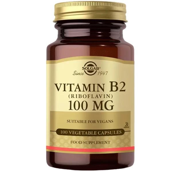 Solgar Vitamin B2 Riboflavin 100 mg 100 Kapsül