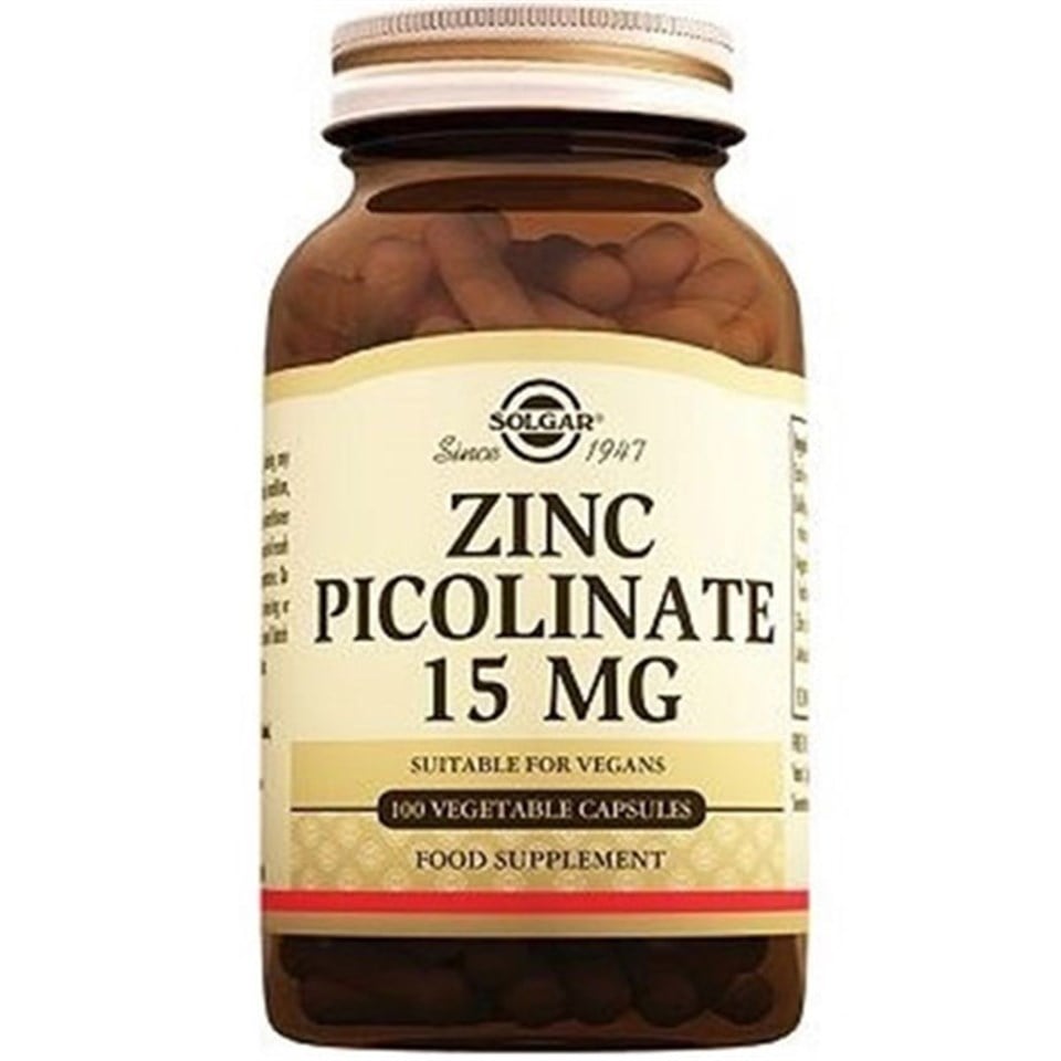 Solgar Zinc Picolinate 15 mg 100 Tablet Çinko Takviyesi