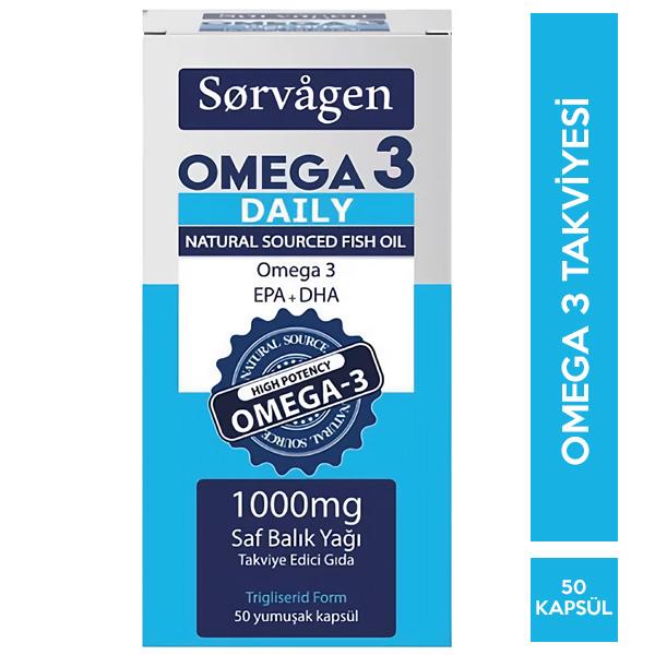 Sorvagen Omega 3 Daily Saf Balık Yağı 50 Kapsül