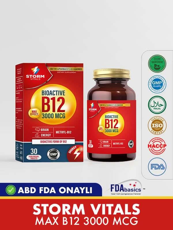 Storm Max B12 30 Sublingual Tablet