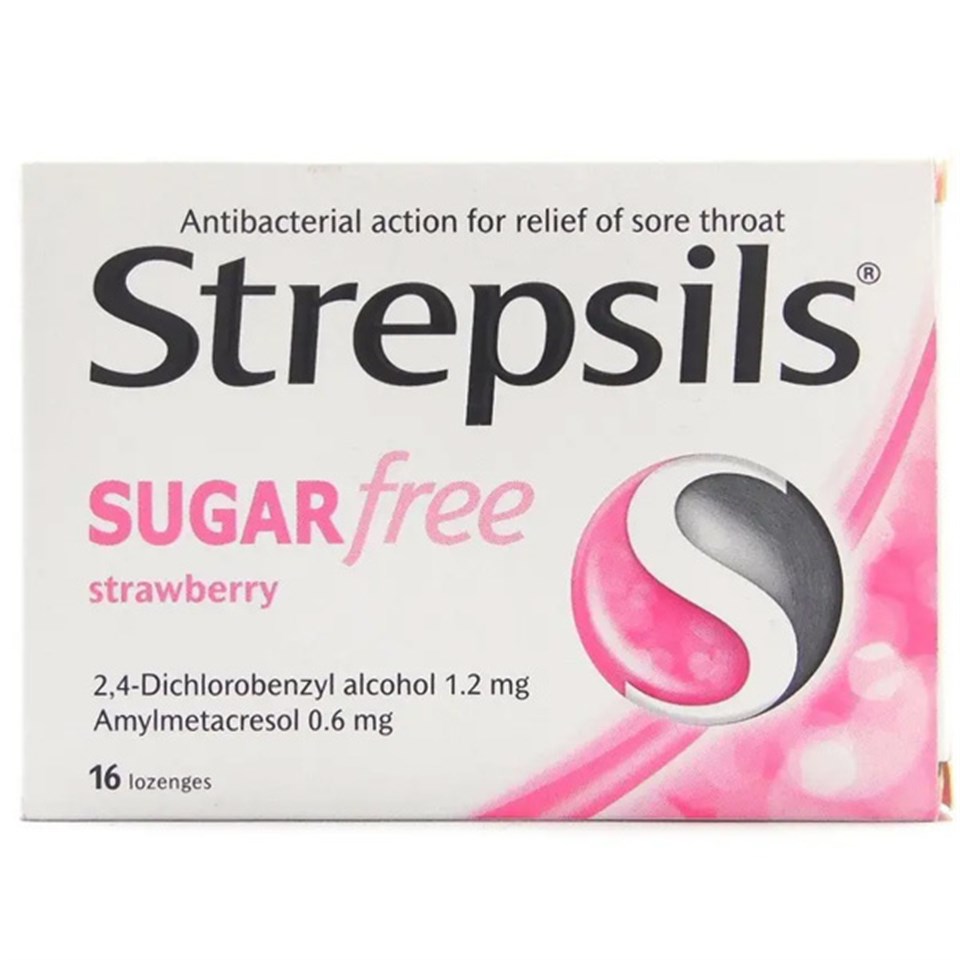 Strepsils Şekersiz Çilek Aromalı 24 Pastil
