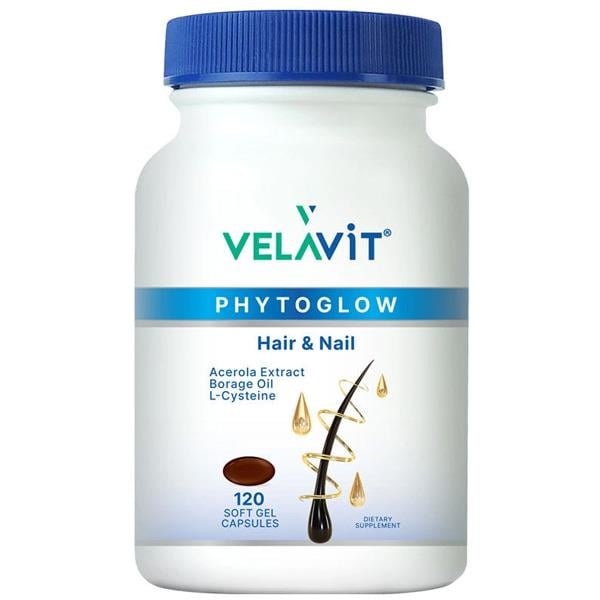 Velavit Phytoglow Hair Nail 120 Soft Gel Capsules