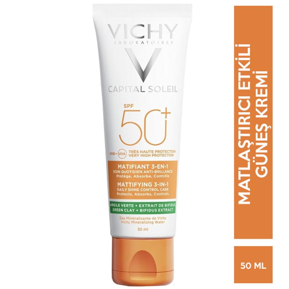 Vichy Capital Ideal Soleil Anti Brillance Matifiant 3 in 1 Cream SPF50 50 ml